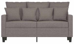 Sofa 2-osobowa, kolor taupe, 120 cm, tapicerowana tkaninÄ