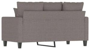 Sofa 2-osobowa, kolor taupe, 120 cm, tapicerowana tkaninÄ