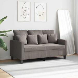 Sofa 2-osobowa, kolor taupe, 120 cm, tapicerowana tkaninÄ