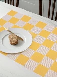 Sinsay - Podkładki na stół w kratkę 4 pack - żółty