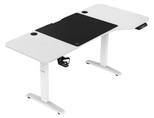 Duże biurko podnoszone do pracy ELLA, 1600 x 720 x 750 mm, białe