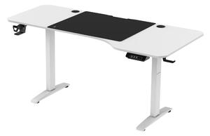 Duże biurko podnoszone do pracy ELLA, 1600 x 720 x 750 mm, białe