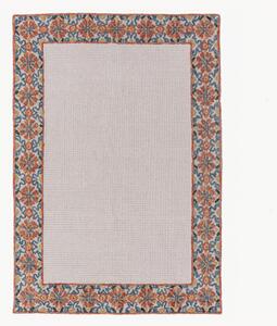 Ręcznie tuftowany dywan z wełny z krótkim włosiem Myla Floral Frame