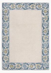 Ręcznie tuftowany dywan z wełny z krótkim włosiem Myla Floral Frame