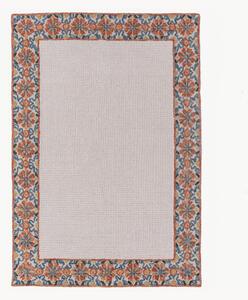 Ręcznie tuftowany dywan z wełny z krótkim włosiem Myla Floral Frame