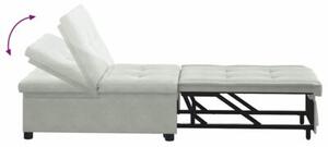 Nowoczesna sofa z funkcjÄ spania w kolorze jasnoszarym z aksamitnym wykoÅczeniem