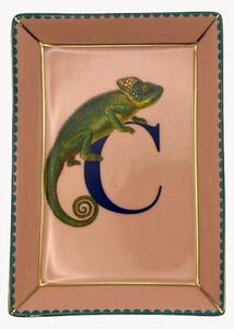 Taca dekoracyjna z porcelany kostnej Chameleon