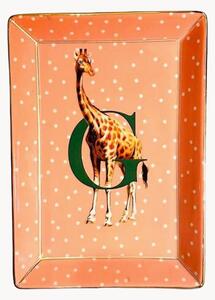 Taca dekoracyjna z porcelany kostnej Giraffe