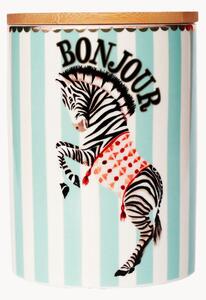 Pojemnik do przechowywania z porcelany kostnej Zebra