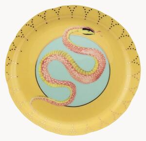 Talerz deserowy z porcelany kostnej Snakey