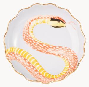 Talerz deserowy z porcelany kostnej Snakey