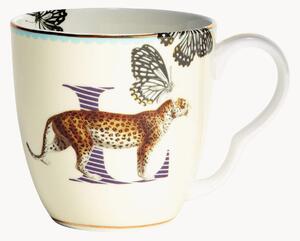 Kubek z porcelany kostnej Leopard
