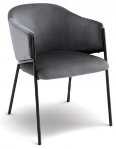 Nowoczesne krzesło kuchnia jadalnia salon velvet KT208 Neva szare II gat