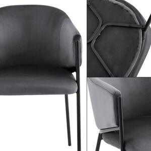 Nowoczesne krzesło kuchnia jadalnia salon velvet KT208 Neva szare II gat