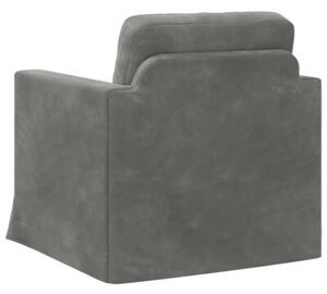 ModuÅowa kanapa aksamitna ciemnoszara z ergonomicznym komfortem