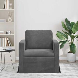 ModuÅowa kanapa aksamitna ciemnoszara z ergonomicznym komfortem