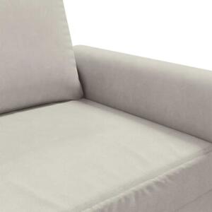 Sofa 2-osobowa, kremowy, 140 cm, tapicerowana aksamitem