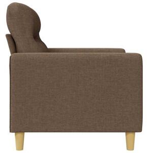 Sofa 2-osobowa, brÄ zowa, 140 cm, tapicerowana tkaninÄ