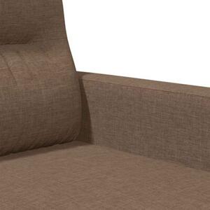 Sofa 2-osobowa, brÄ zowa, 140 cm, tapicerowana tkaninÄ