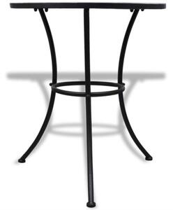 Stolik bistro, niebiesko-biały, 60 cm, mozaikowy