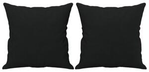Sofa 2-osobowa z poduszkami, czarna, 120 cm, mikrofibra