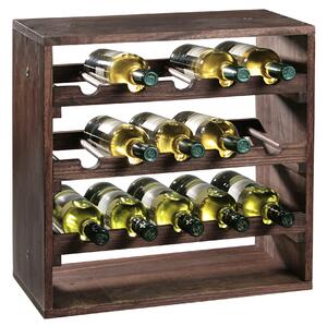 Kesper Stojak na wino sosnowy III – 50 × 50 × 25 cm