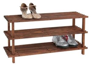 Kesper Szafka na buty trzypiętrowa ciemna – 77 × 26 × 40 cm