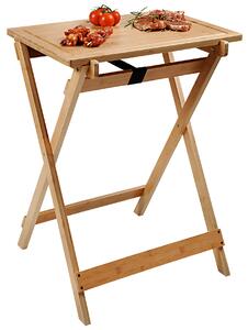 Kesper Rozkładany stół do grilla bambusowy – 60 × 45 × 79 cm