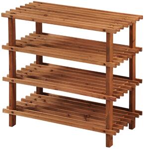 Kesper Szafka na buty czteropiętrowa ciemna – 54 × 26 × 52 cm