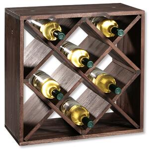 Kesper Stojak na wino sosnowy II – 50 × 50 × 25 cm