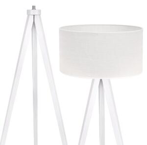 Lampa podłogowa trójnóg biały Light Home LH Juta 1xE27 44cm abażur walec biały