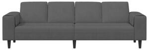 Nowoczesna sofa sztruksowa w ciemnoszarym kolorze - elegancki wybÃ³r do salonu
