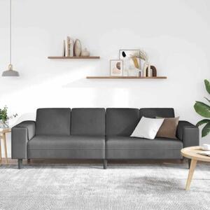 Nowoczesna sofa sztruksowa w ciemnoszarym kolorze - elegancki wybÃ³r do salonu