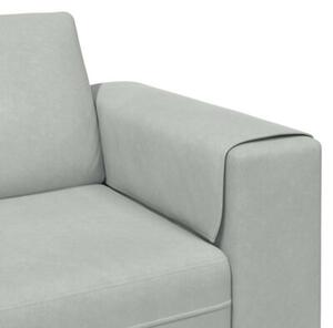 Nowoczesna sofa do salonu w kolorze jasnoszarym z poduszkami z pianki i poliesterowymi podÅokietnikami, idealna dla 4 osÃ³b