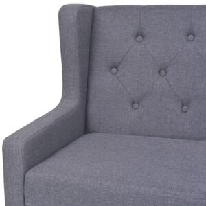 Sofa 2-osobowa tapicerowana tkaninÄ , szara