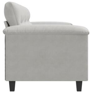 Sofa, 3-osobowa jasnoszary, 180 cm, tapicerowana mikrofibrÄ