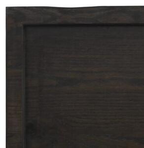 Półka, ciemnobrązowa, 80x60x(2-6) cm, wykończone drewno dębowe