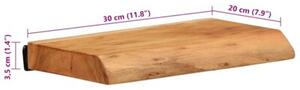 Półki ścienne 2 szt. 30x20x3,5 cm drewno lite akacja