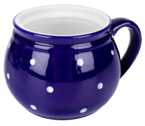 Kubek ceramiczny niebieski w grochy 200 ml