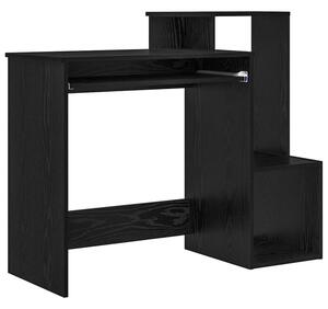 Biurko czarny dÄ b 106 x 41 x 88.5 cm materiaÅ drewnopochodny