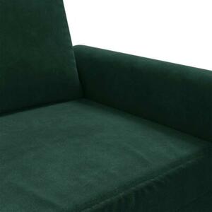 Sofa 2-osobowa, ciemnozielona, 120 cm, tapicerowana aksamitem