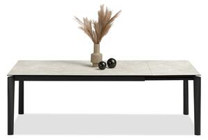 Luksusowy stół ceramiczny kremowy marmur ivory - czarny toreto