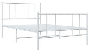 Białe metalowe łóżko loftowe 100x200 cm - Privex
