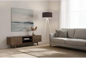 Lampa podłogowa trójnóg biały Light Home LH Gaja 1xE27 44cm abażur walec brązowy