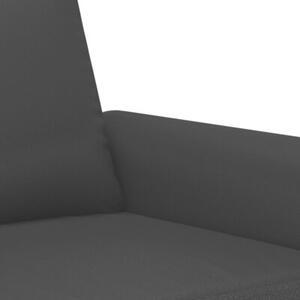 Sofa 2-osobowa z poduszkami, czarna, sztuczna skÃ³ra
