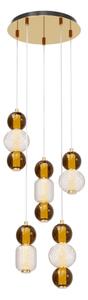 Nowoczesna designerska pionowa lampa wisząca szklane kule Maytoni MOD273PL-L80G3K Drop LED 80W 3000K 43cm