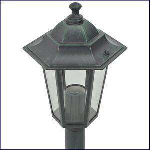 Zestaw 6 zielonych lamp stojących ogrodowych - A467-Banero