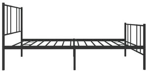Czarne industrialne łóżko z metalu 100x200cm - Privex