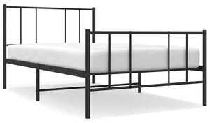 Czarne metalowe łóżko pojedyncze 90x200 cm - Privex