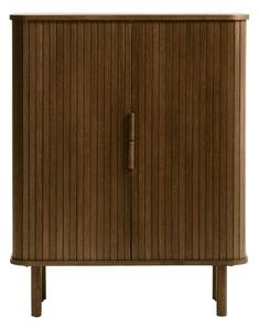 Brązowa szafka w dekorze dębu z drzwiami przesuwnymi 113x90 cm Cavo – Unique Furniture